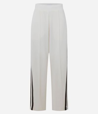Pantalón Deportivo Oversized College con Rayas Contrastantes y Friso 10