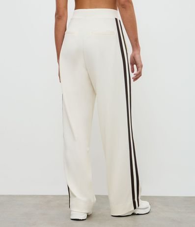 Pantalón Deportivo Oversized College con Rayas Contrastantes y Friso 4