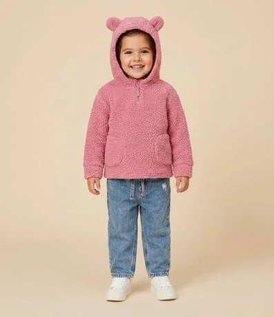 Pantalón Infantil Mom en Jeans con Cintillo Decorativo – Talle 1 a 5/6 años 1