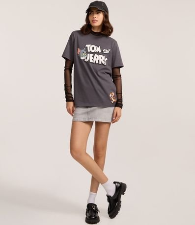 Remera Manga corta en Algodón con Estampado Tom y Jerry 2