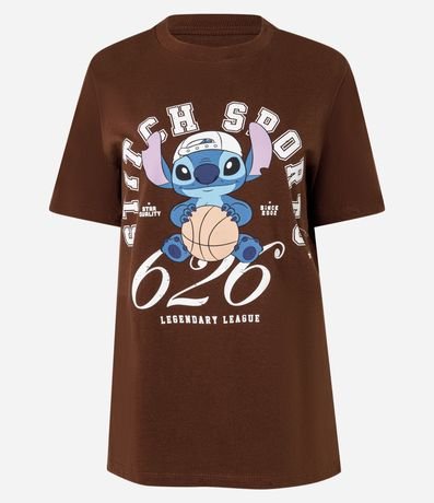 Remera en Algodón con Estampado Stitch Baloncesto 4