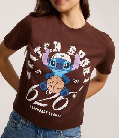 Remera en Algodón con Estampado Stitch Baloncesto 3