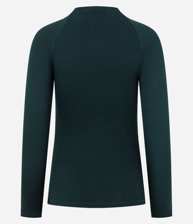Blusa Básica en Viscosa con Cuello Alto y Sisa Raglán 7