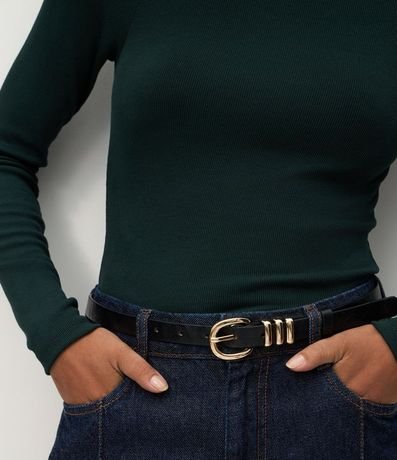 Blusa Básica en Viscosa con Cuello Alto y Sisa Raglán 4