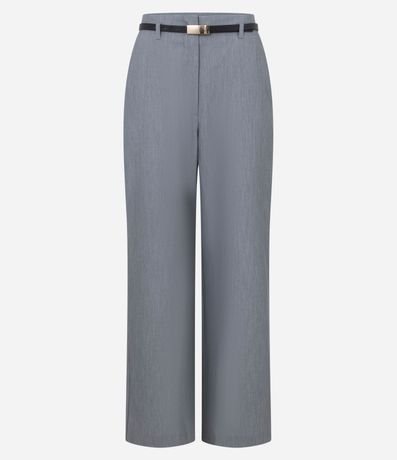 Pantalón Recto Sastrería en Crepé con Cinto Fino 5