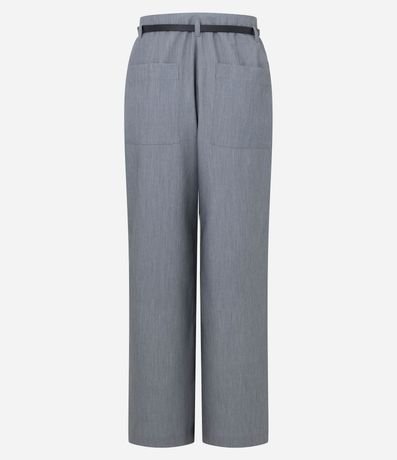 Pantalón Recto Sastrería en Crepé con Cinto Fino 6