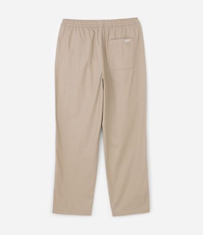 Pantalón Sarga Lisa con Cintura Elástica y Lazo Modelo Relaxed 7
