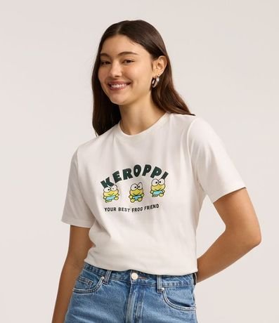 Remera en Algodón con Estampa Personaje Keroppi de Hello Kitty