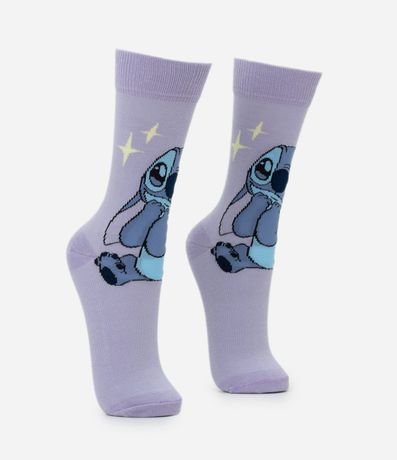 Media Caña Larga en Algodón con Estampado Stitch 2
