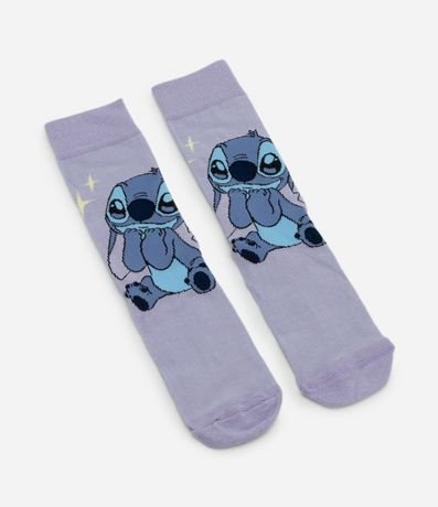 Media Caña Larga en Algodón con Estampado Stitch 4