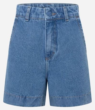 Short Mom en Jeans con Cintura Sastre y Botón Forrado 5