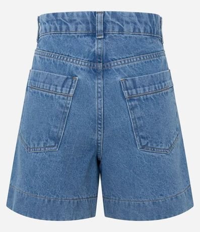 Short Mom en Jeans con Cintura Sastre y Botón Forrado 6