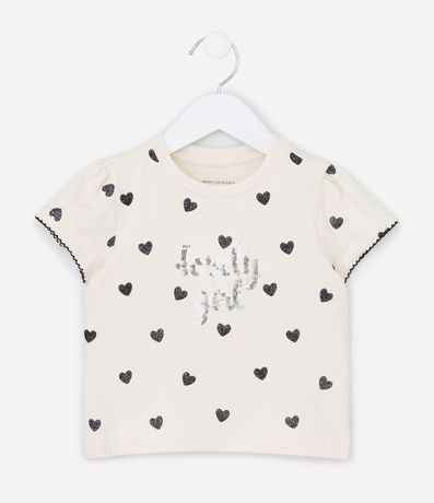 Blusa Infantil con Estampado de Corazones Lovely Girl – Talle 1 a 5/6 años