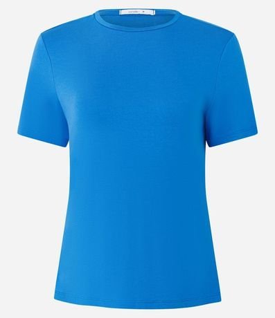 Blusa Básica en Viscosa con Escote Redondo