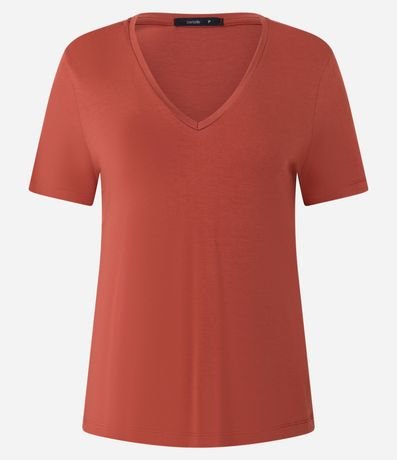 Blusa Básica en Viscosa con Escote V 4