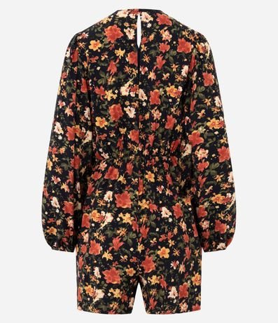 Enterito Corto con Escote V y Estampado Floral 6