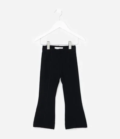 Pantalón Infantil Flare en Rib con Recortes – Talle 1 a 5/6