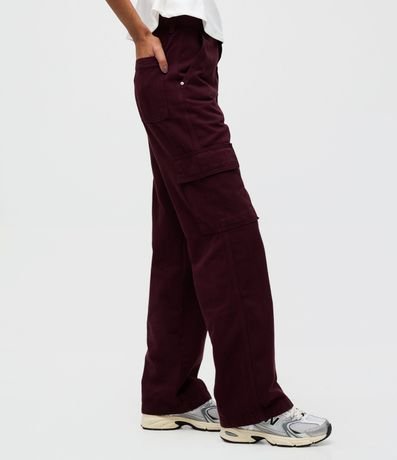 Pantalón Recto Comfort en Sarga con Bolsillos Cargo 3