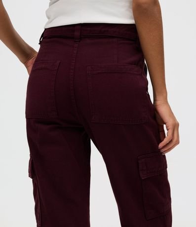 Pantalón Recto Comfort en Sarga con Bolsillos Cargo 4