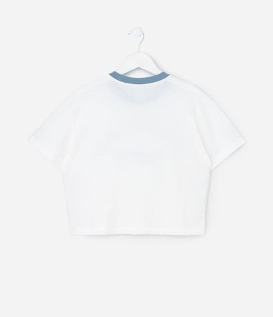 Remera Infantil con Estampado y Cuello Contrastante – Talle 7 a 16 años 2