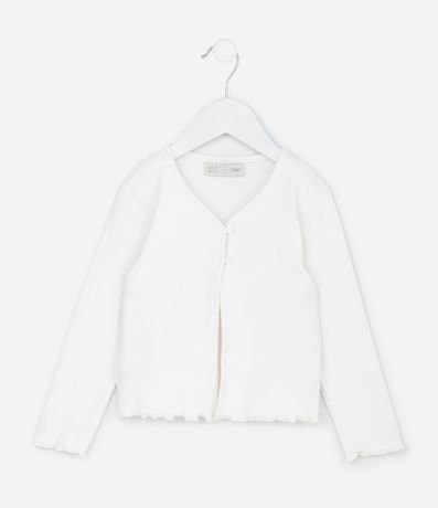 Cardigan Infantil en Rib con Botones Delanteros – Talle 1 a 6 años 1