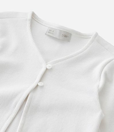 Cardigan Infantil en Rib con Botones Delanteros – Talle 1 a 6 años 7