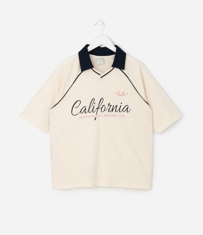 Remera Infantil Polo con Lettering California – Talle 7 a 16 años 2