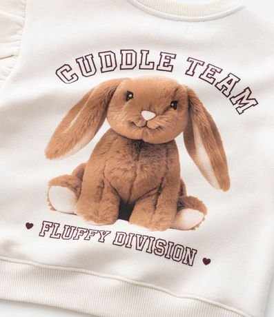 Conjunto Infantil con Volados en el Hombro y Estampa de Conejo – Talle 1 a 5/6 años 14