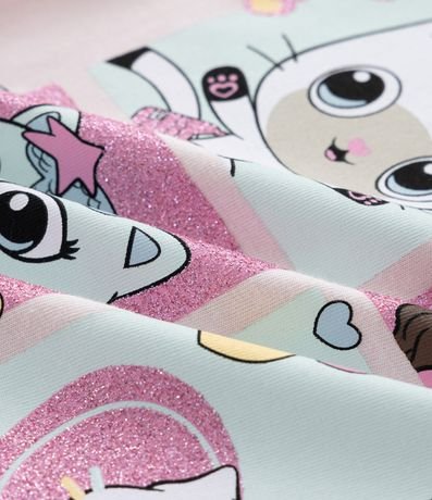 Pijama Infantil con Blusa y Short con Estampado Gabby y Gatitos - Talle 2 A 6 años 6