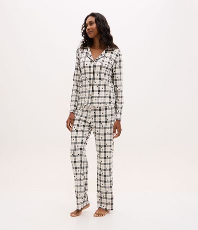 Pijama Americano con Blusa y Pantalón en Viscolycra Mickey 2