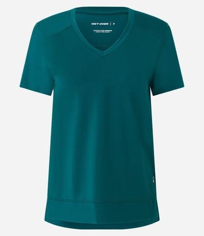 Remera Deportiva en Microfibra Agujerada con Bajo Mullet