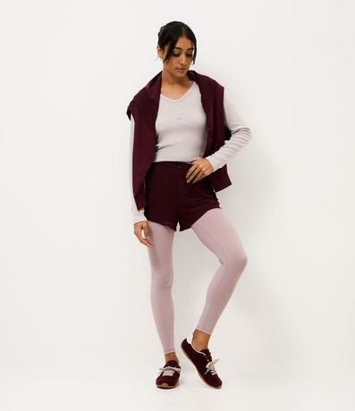 Blusa de Pijama Regular en Rib con Botones 2
