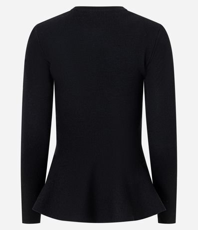 Blusa en Punto con Ruedo Peplum 7