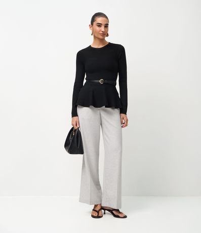 Blusa en Punto con Ruedo Peplum 2