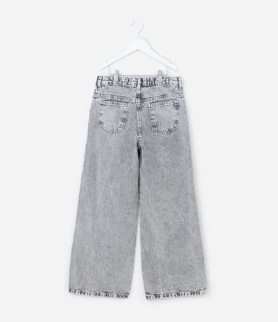 Pantalón Infantil Wide Leg en Jeans con Recortes – Talle 7 a 16 2