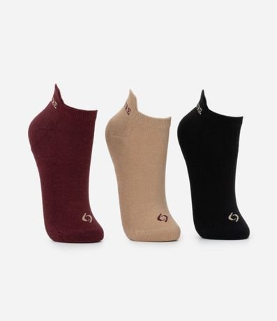 Kit 03 Medias Cortas en Algodón con Estampado Athleisure 2