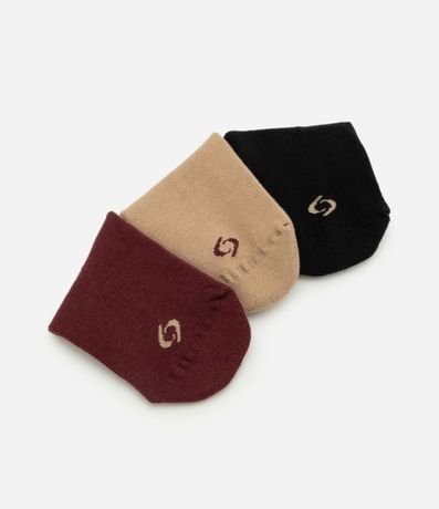 Kit 03 Medias Cortas en Algodón con Estampado Athleisure 4