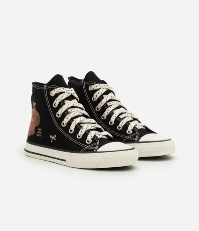 Championes Infantil Abotinado con Estampa de Carpincho – Talle 28 a 34