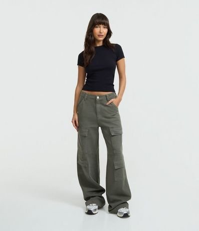 Blusa Alargada Ajustada en Rib 2