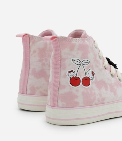 Championes Botinha Infantil Tie Dye con Estampado y Patch Hello Kitty - Talle 28 al 34 2