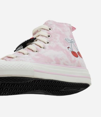 Championes Botinha Infantil Tie Dye con Estampado y Patch Hello Kitty - Talle 28 al 34 3