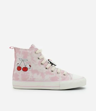 Championes Botinha Infantil Tie Dye con Estampado y Patch Hello Kitty - Talle 28 al 34 6