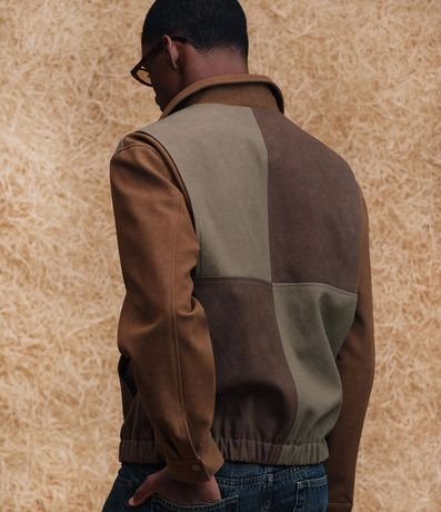 Chaqueta Masculina en Jacquard con Diseño en Bloques 2