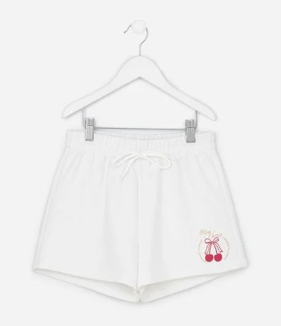 Short Infantil en Algodón con Estampa Cerejinha - Talle 5 a 14 años