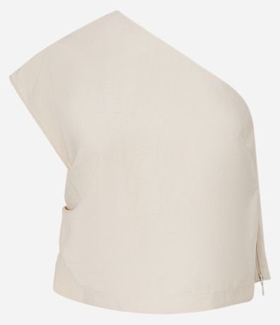 Blusa Hombro Único con Acabado en Twill 5