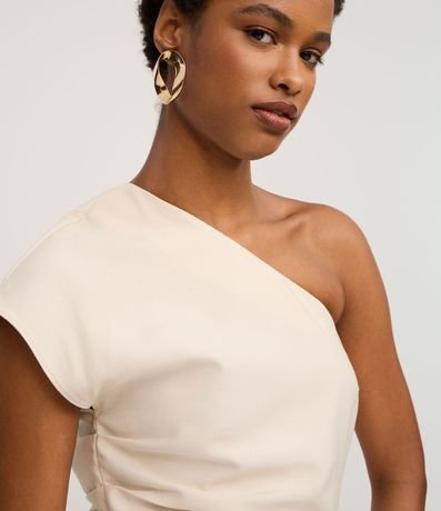 Blusa Hombro Único con Acabado en Twill 3