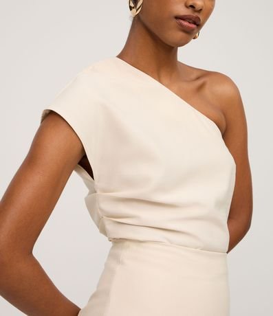 Blusa Hombro Único con Acabado en Twill 4