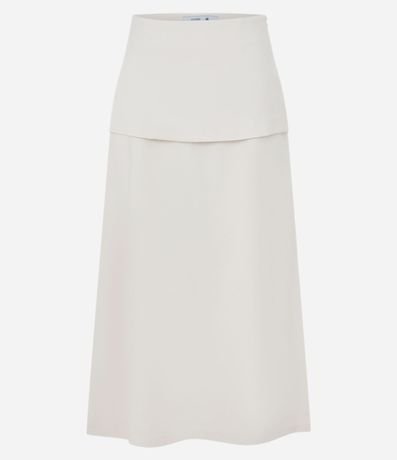 Pollera Midi Evasê en Twill con Canesú Sobrepuesta 5