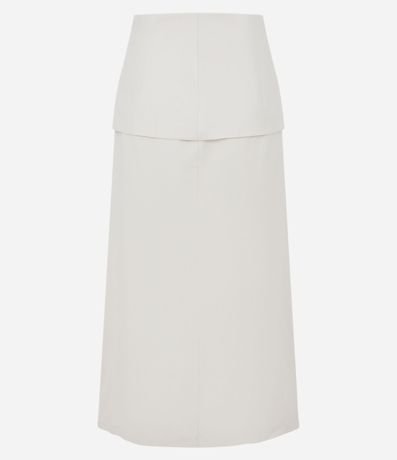 Pollera Midi Evasê en Twill con Canesú Sobrepuesta 6