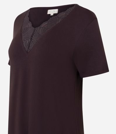 Pijama Corto con Blusa y Short con Encaje 5